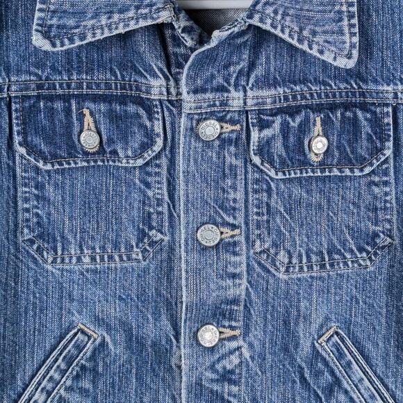 Diesel Italy Denim Jacket Swoopes Model Medium Women's Vintage 90s Y2K Mexico - Picture 2 of 8